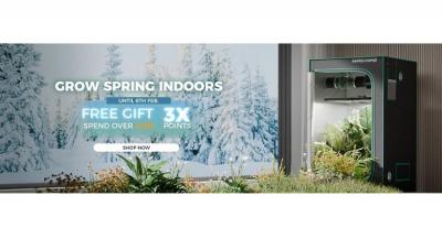 Grow Spring Indoors – Holen Sie sich ein Gratisgeschenk & 3X Punkte!