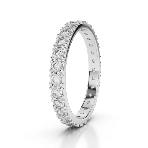 Emerald Diamond Eternity Ring - Mississauga Jewellery