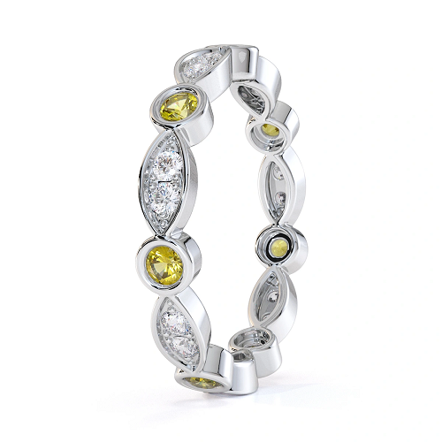 Yellow Sapphire Eternity Ring - Mississauga Jewellery