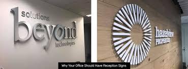 Office reception signage Dubai