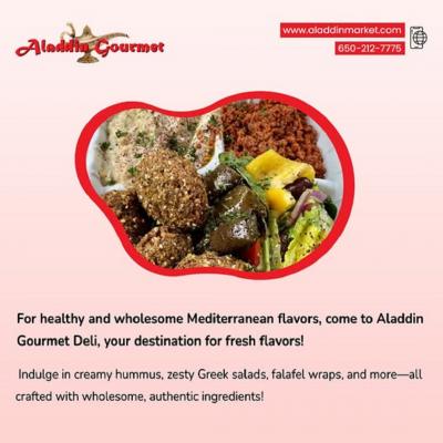 For healthy and wholesome Mediterranean flavors, come to Aladdin Gourmet Deli