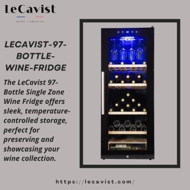 LeCavist 97-Bottle Single Zone Wine Fridge – Stylish & Efficient Wine Storage