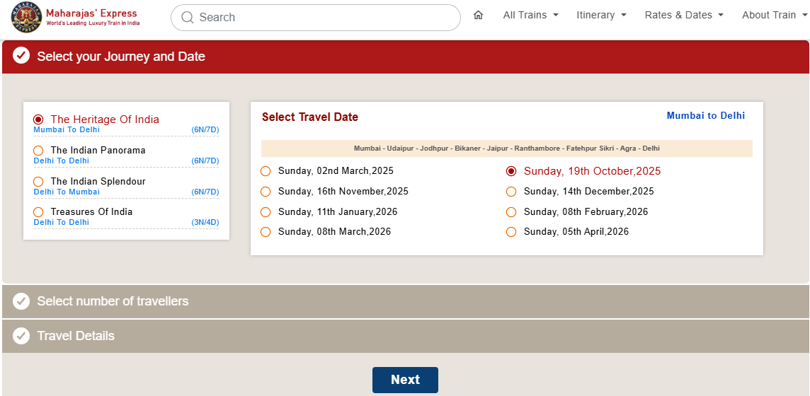 Maharajas' Express Train Route & Destinations - London Other