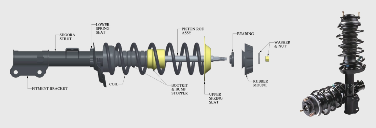 Strut Assembly - Delhi Parts, Accessories