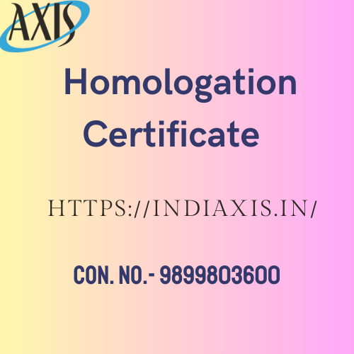 Homologation Certificate  - Delhi Professional Services