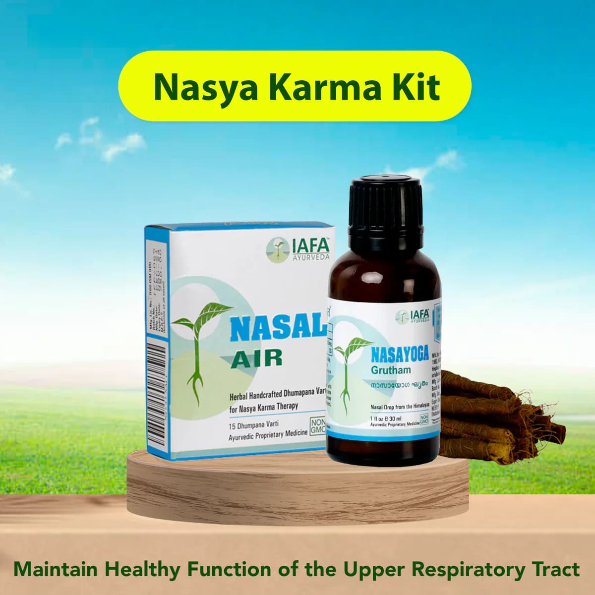 Nasya Karma Kit - Maintain Healthy Function of the Upper Respiratory Tract 