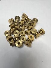 Knurled Thumb Nut Brass 8-32 Thread 9/32 length - 30 Pieces - Naugatuck - US