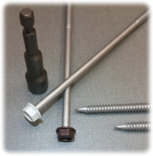 Rain Gutter screws , Hex head - white or brown - 7 or 8" (10) - Prior Lake - US"