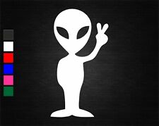 ALIEN PEACE VINYL DECAL STICKER CAR/VAN/WALL/DOOR/LAPTOP/TABLET/WINDOW