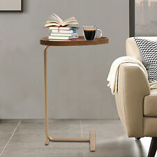 Sofa Couch Coffee End Table Bed Side Table Snack Table Metal+Walnut Laptop Table