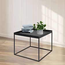 24 Square Metal Square Tray, Coffee End Table Side Table Home Office Matt Black"