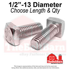 1/2 Square Head Bolts Grade A307 Galvanized (Choose Length & Qty) - US"