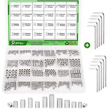 525PCS Metric + SAE Set Screw Assortment Kit 24 Size 304 Stainless Steel Grub... - Lexington - US