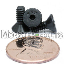 #6-32 x 3/8 - Qty 10 - Flat Head Socket Caps Screws SAE Alloy Steel Black Oxide - Gulf Breeze - US"