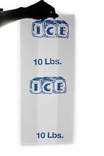 100 Pack - 10 lb. Clear Poly Ice Bags [11 in x 19 in x 1.5 mil]