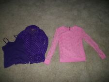 EPIC THREADS PURPLE TOP + HEART N CRUSH PINK TOP GIRLS KIDS CLOTHES LOT SMALL S