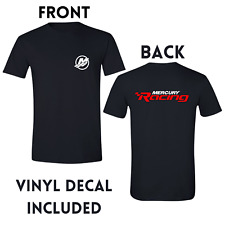 Mercury Mercruiser Boat outboard Racing T-Shirt Free Decal-MORE COLORS INSIDE!!