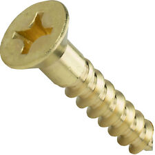 #5 x 3/4 Flat Head Countersink Solid Brass Wood Screws Phillips Drive Qty 100 - West Hempstead - US"