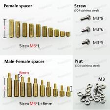 25/50/100pcs Brass M3 Hex Column Standoff Support Spacer Screw Nut for PCB Board - CN