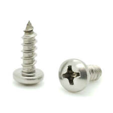 100 Qty #8 x 1/2 304 Stainless Steel Phillips Pan Head Wood Screws (BCP606) - Chattanooga - US"