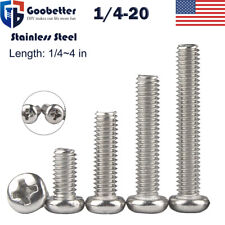 1/4-20 Machine Screws Pan Head Phillips All Lengths / Quantities Stainless Steel - Ontario - US