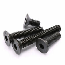 3/16 1/4 5/16 3/8 Hex Socket Bolt Countersunk Flat Head Screws Black Alloy Steel - CN