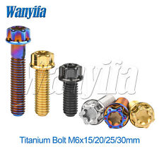 Titanium Bolt M6x15 20 25 30mm Flange Torx Screw Ti Alloy Fasteners for Bicycle - CN