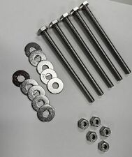 M10-1.5 x 150mm A470 316 SS Hex Bolt Full Thread, Washer and Lock Nut Set - Houston - US