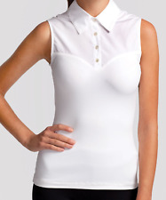 SKINNY SHIRT Classic Sleeveless White Top in L or XL BRAND NEW