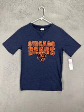 NFL Shirt Adult Small S Blue Team Apparel Chicago Bears Football Tee Mens NEW