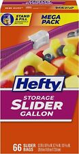 Food Hefty Slider Storage Bags, 1 Gallon Size, 66 Count Large - USA