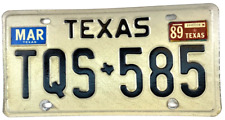 Vintage Texas 1989 Auto License Plate Man Cave Garage Wall Decor Collectors