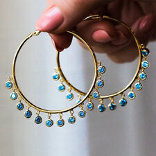 Fashion Hoop Earring 18k Yellow Gold Plated Earring Women Party Jewelry A Pair