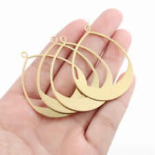 10Pcs Raw Brass Open Water/Tear Drop Charms Pendant DIY Jewelry Earring Findings