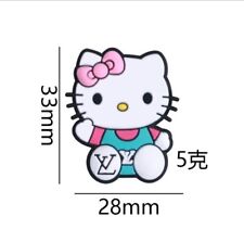 1 pc. Kitty Silicone Focal Bead, Beadable accessories 33x28mm