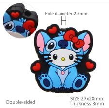 1 pc. Stitch Kitty Cartoon Silicone Focal Bead, Beadable accessories