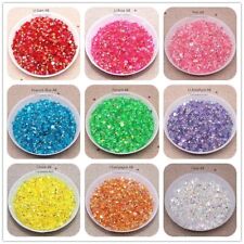 Transparent AB Resin Rhinestones Flatback Stones Jewelry Craft Decor Accessories