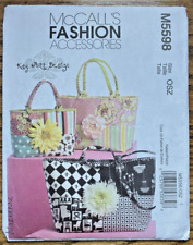 McCall's Fashion Accessories Pattern M5598 Tote Bags