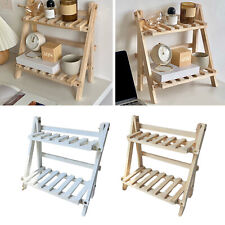 Storage Rack 2 Layers Decor Book Rack Riser Wooden for Living Room Accs Home - Toronto - Canada