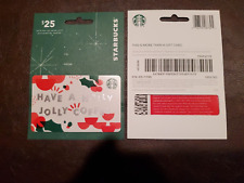 2022 Starbucks Christmas Holiday gift card HAVE A HOLLY on hanger series #6186