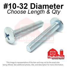 #10-32 Phillips Truss Head Machine Screws Bolts Zinc Fine (Pick Length & Qty) - Cleveland - US