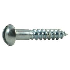 #4 Wood screws, Slotted round head, Zinc plated steel length 1/4 to 1 1/4'' - Rockvale - US