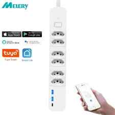 Melery Brazil 16A Wifi Smart Power Strip Type-C USB Tuya App Remote Control Work - CN