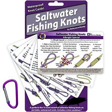 Saltwater Fishing Knot Cards - Waterproof Pocket Guide to 15 Sea Fishing Knots