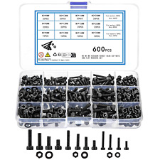 600 Pcs Metric Screws Bolts and Nuts and Washers Assortment Kit, Hex Socket Head - Casper - US