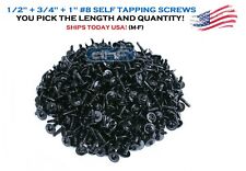 #8 Black Wafer Head TekPointed Metal Screws 1/2 3/4" 1" Phillips Truss Head USA - Los Angeles - US"