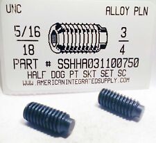 5/16-18x3/4 Hex Socket Set Screws Half Dog Point Alloy Steel (10) - Detroit - US