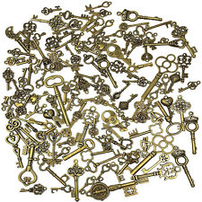 125Pcs/Set Vintage Style Antique Skeleton Furniture Cabinet Old Lock Keys Deco