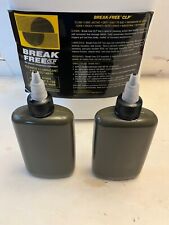 Military Breakfree CLP Weapon Gun Oil 4 oz Bottle Full New OD Green USA Lot of 2