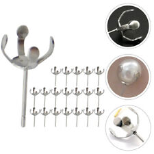 20 Pcs Earring Making Accessories Pearl Claw Holder DIY Supplies Material Miss